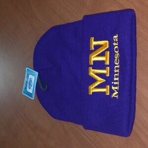 MN Minnesota Embroidery Winter Cuffed Knit Skull Beanie NWT